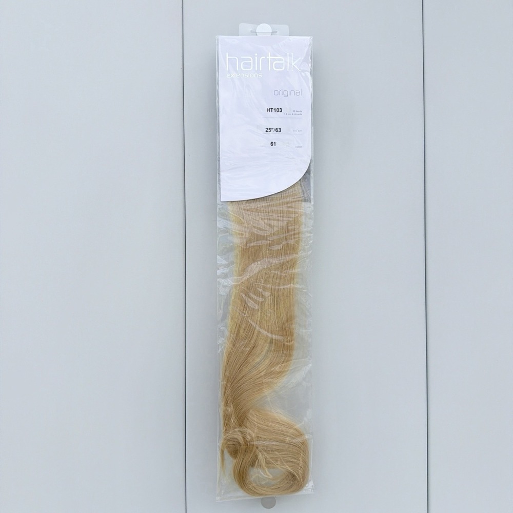 Hairtalk Hair Extensions Original Tape In 25" Blonde #61 New Never Used Human